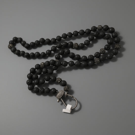 BLACK LAVA NECKLACE