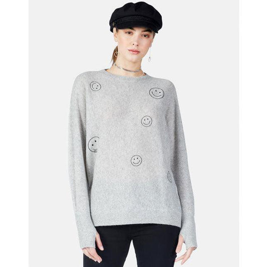 SMILEY FACE CASHMERE SWEATER