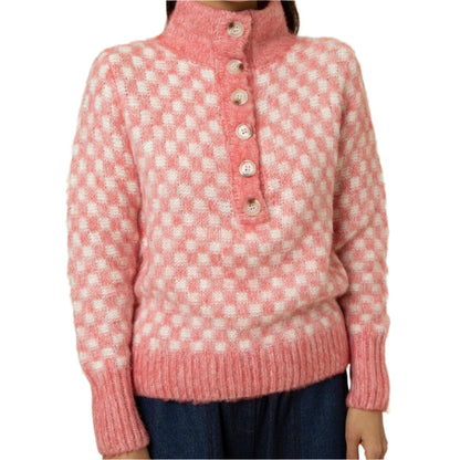 NAJA BUTTON NECK SWEATER