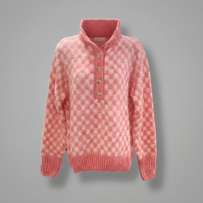 NAJA BUTTON NECK SWEATER