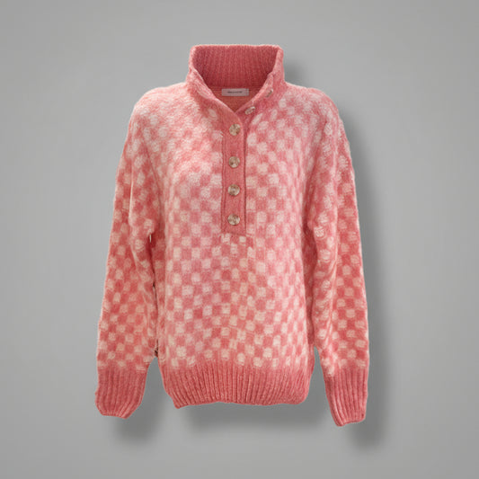 NAJA BUTTON NECK SWEATER
