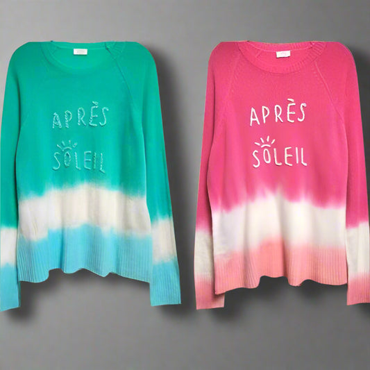 DIP DYE APRES SOLEIL CASHMERE SWEATER