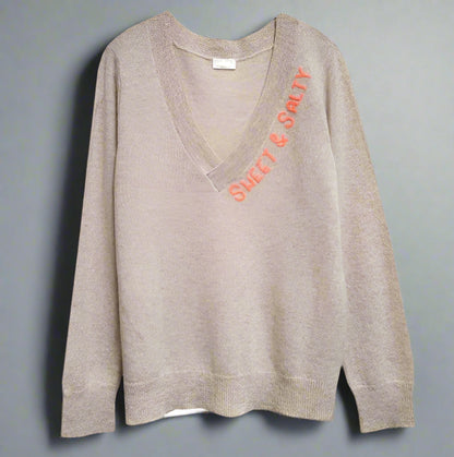 CASHMERE SWEET&SALTY V-NECK SWEATER