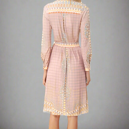 EMORY BELTED JERSEY MIDI DRESS