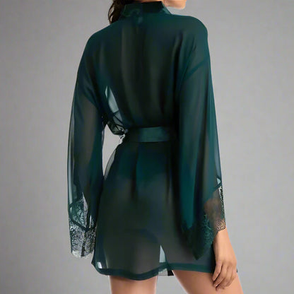 PINE LACE TRIMMED ROBE