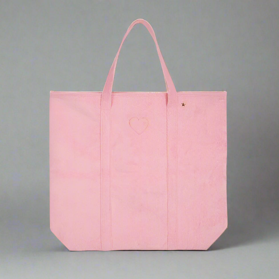 PINK TERRY TOTE W/ HEART