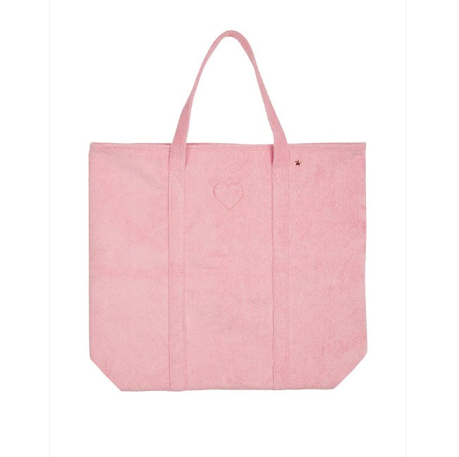 PINK TERRY TOTE W/ HEART