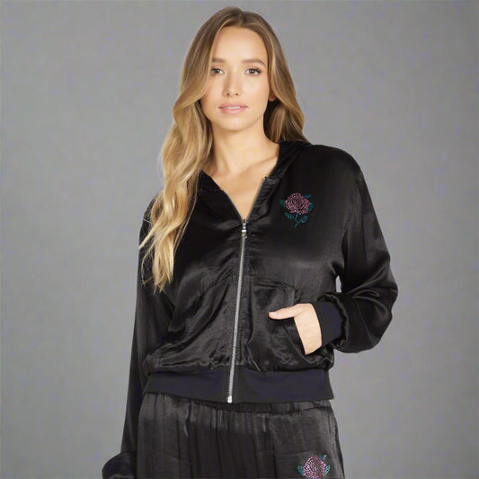 KATHLEEN CRYSTAL ROSES HOODIE