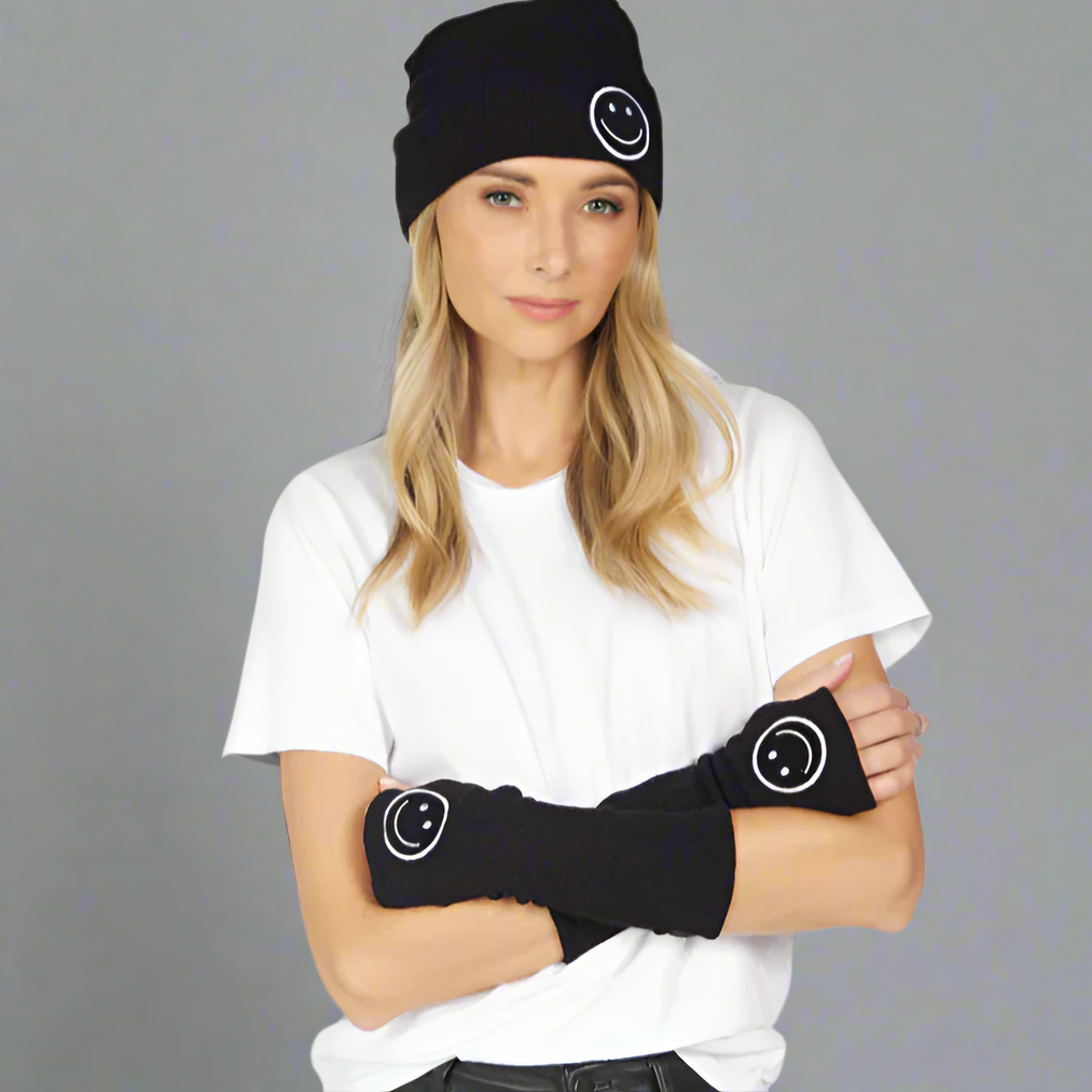 MEILANI SMILEY PATCH ARM WARMERS