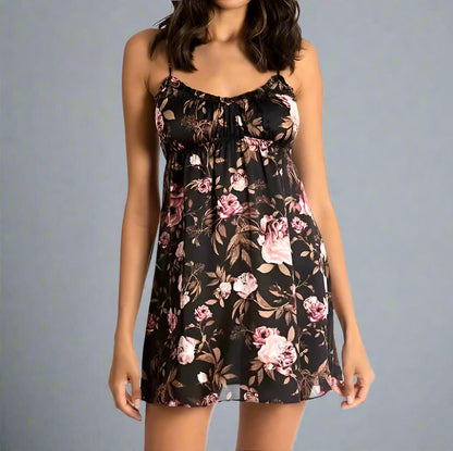JULIETTE ROSE PRINT SATIN CHEMISE