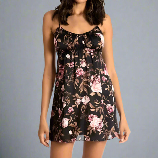 JULIETTE ROSE PRINT SATIN CHEMISE