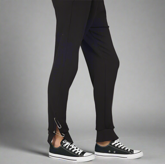 EDSON LOUNGE PANT WITH SAFETY PINS DETAIL