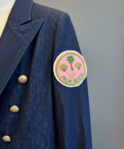 RIO DENIM BLAZER WITH PALM BEACH PATCH