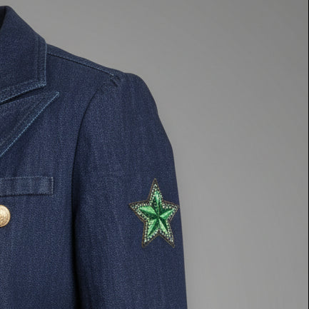 RIO DENIM BLAZER WITH PALM BEACH PATCH