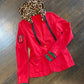 SLOANE RED LEOPARD HOOD