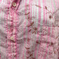 PINK STRIPED BLOUSE W EMBROIDERY