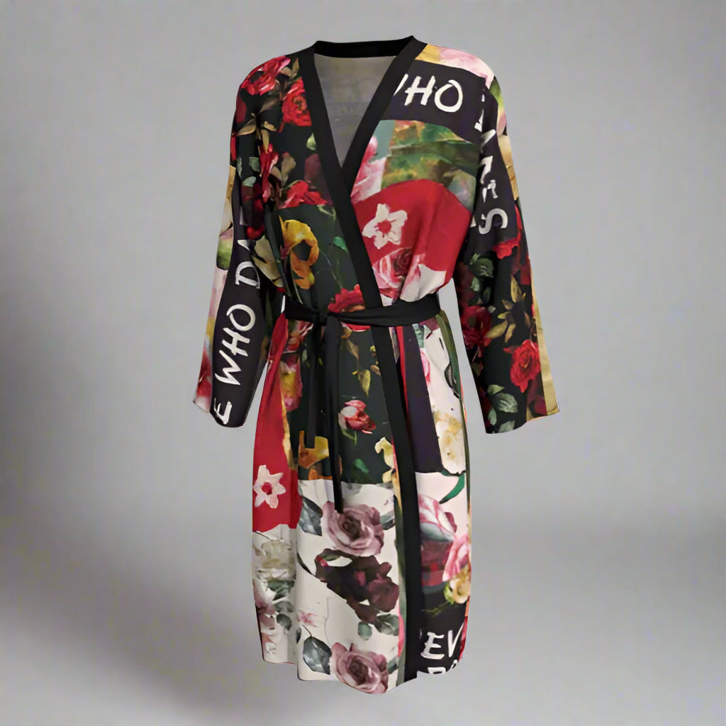 THORN ROSE SILK KIMONO