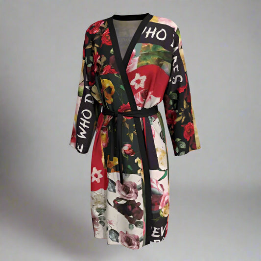 THORN ROSE SILK KIMONO