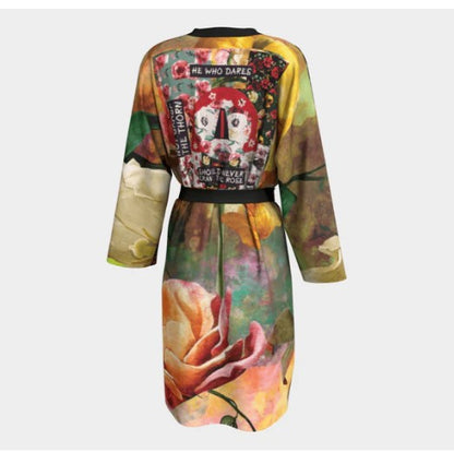 THORN ROSE SILK KIMONO