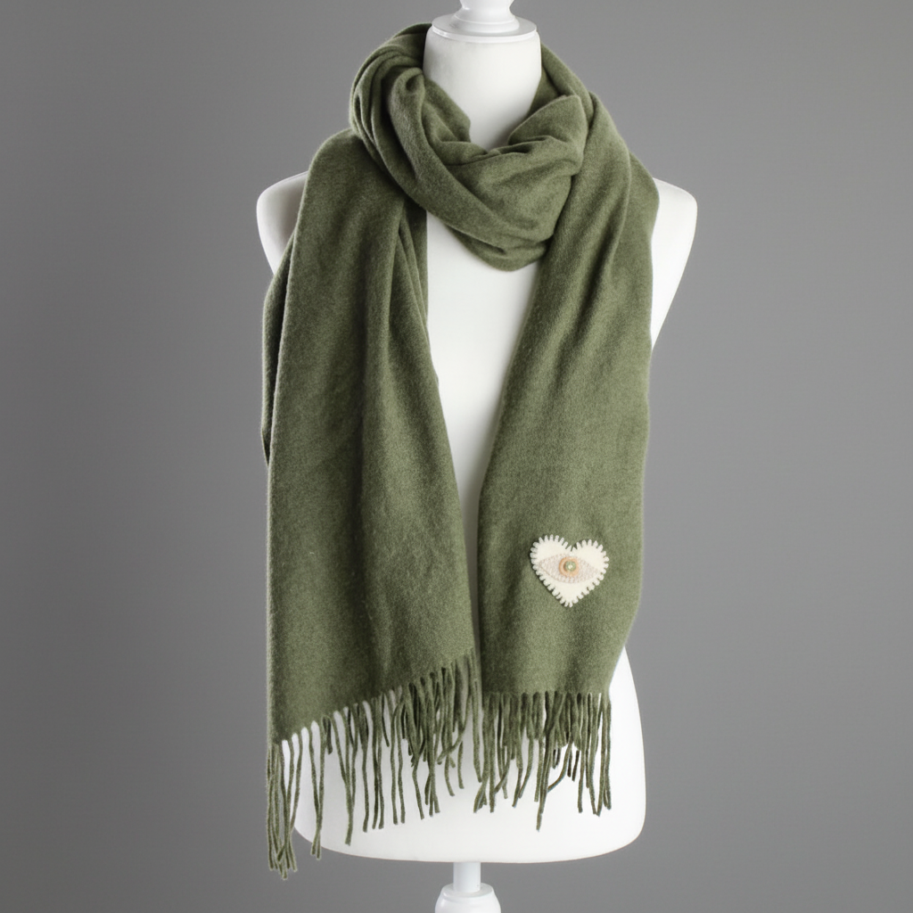OLIVE GREEN PASHMINA