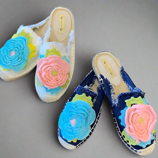 CROCHET FLOWER ESPADRILLES