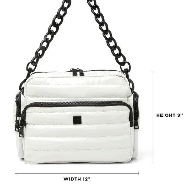 IVORY PATENT TRINITY BAG