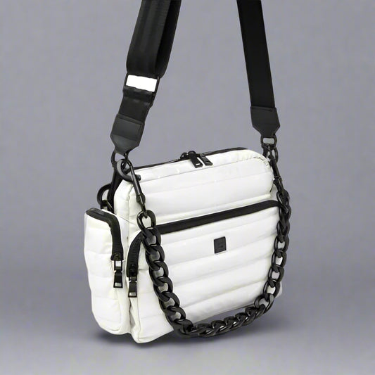 IVORY PATENT TRINITY BAG