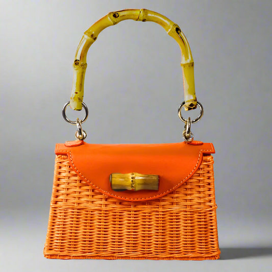 ABIGAIL WICKER TOP HANDLE BAG