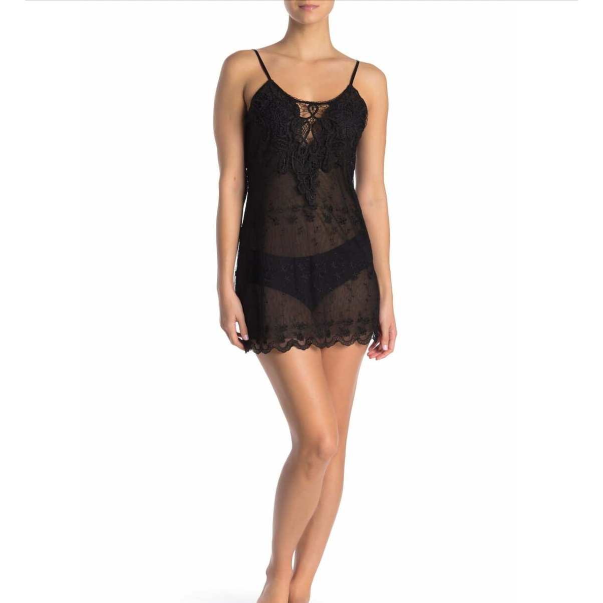 In Bloom by Jonquil Crochet Lace Knit Chemise – tinademel