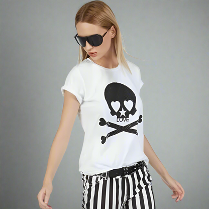 WHITE CRYSTAL LOVE SKULL