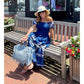 HERA EMBROIDERED BLUE BOHO MAXI DRESS
