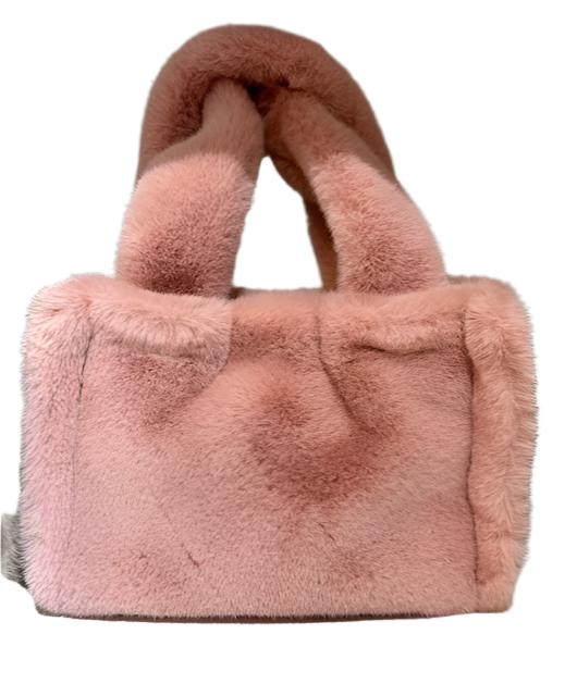 FAUX FUR MINI TOTE BAG