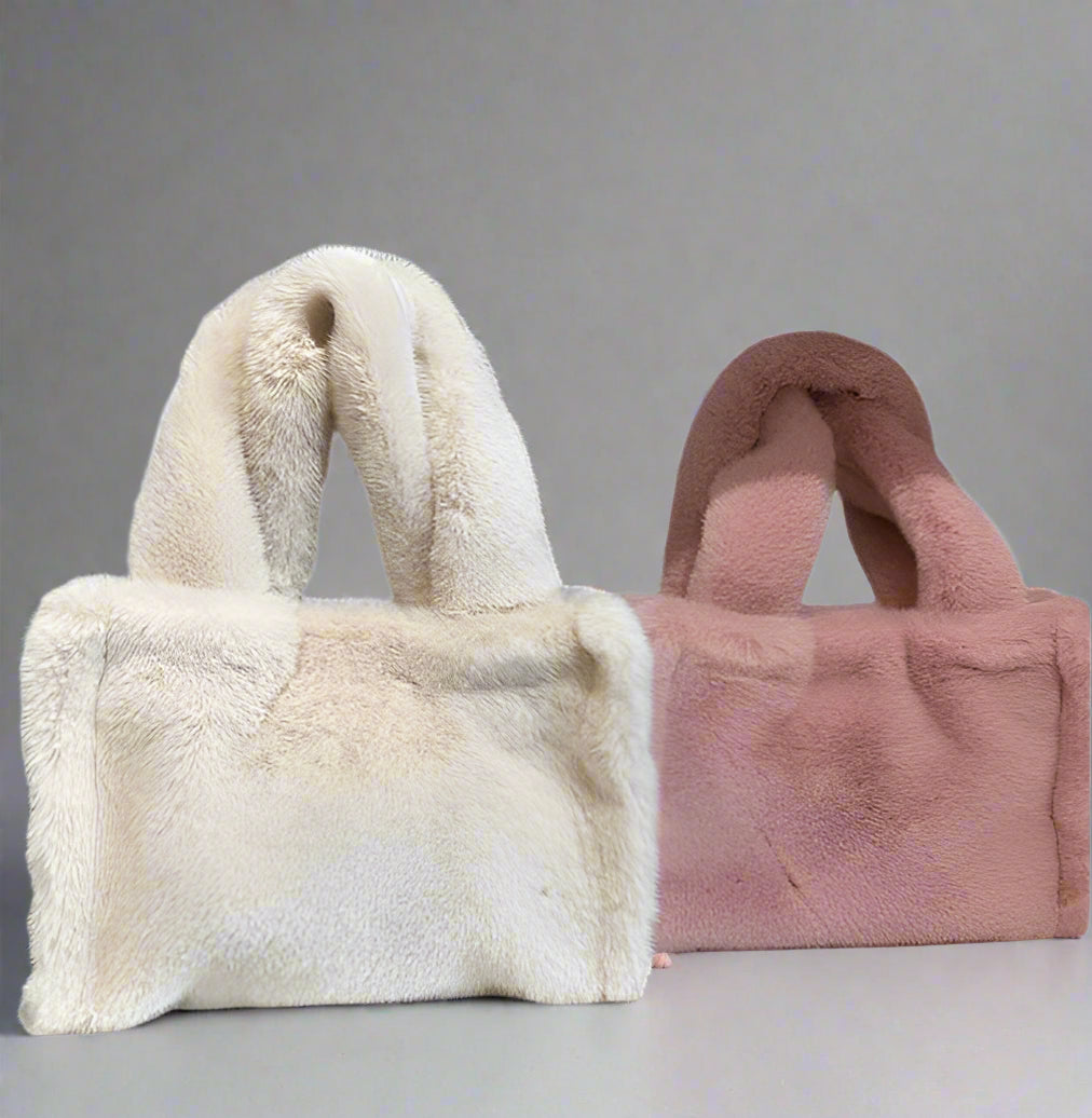 FAUX FUR MINI TOTE BAG