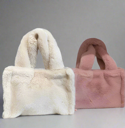 FAUX FUR MINI TOTE BAG