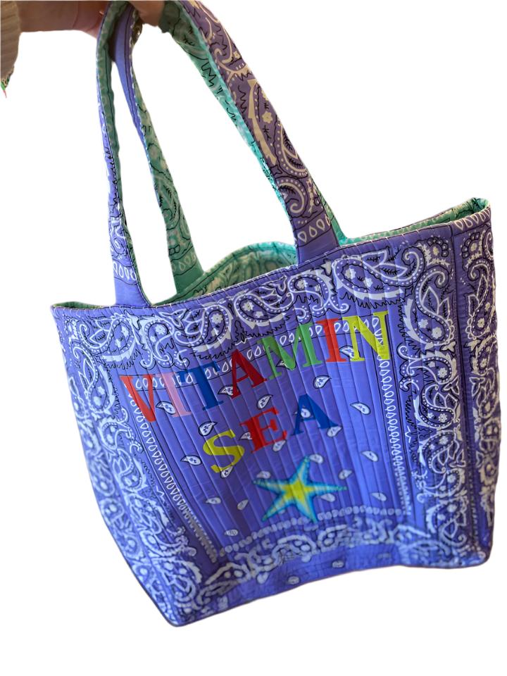 DOUBLE SIDED BANDANA BEACH BAG