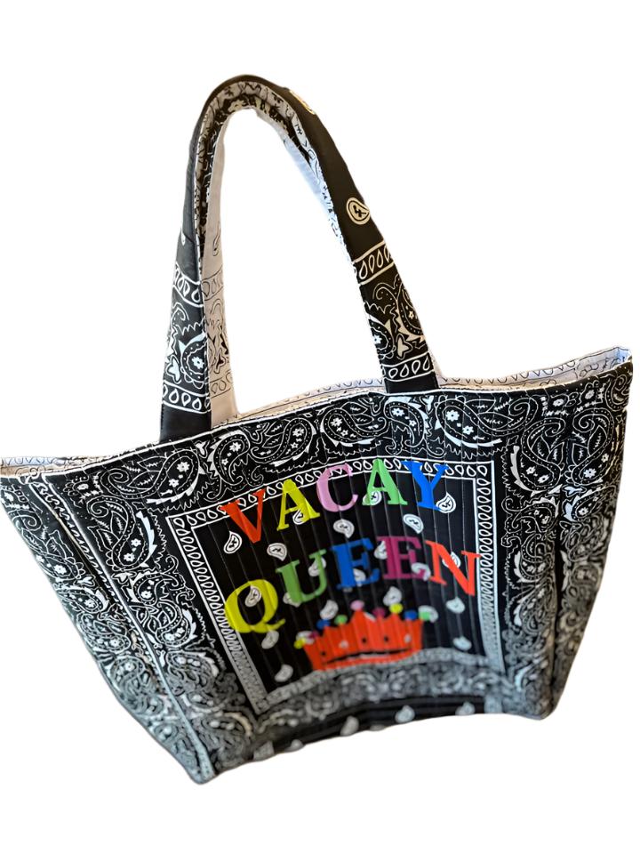 DOUBLE SIDED BANDANA BEACH BAG