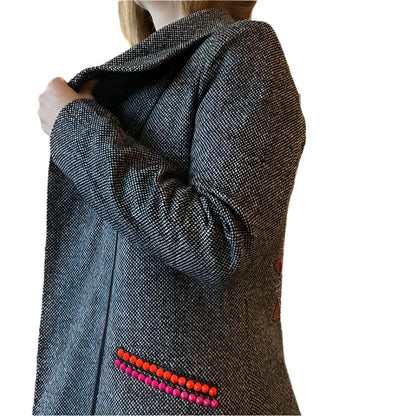 TWEED WOOL JACKET WITH OWL