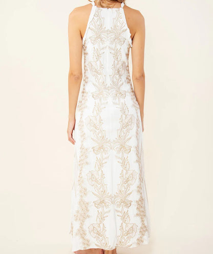 GOLD SLEEVELESS MAXI DRESS